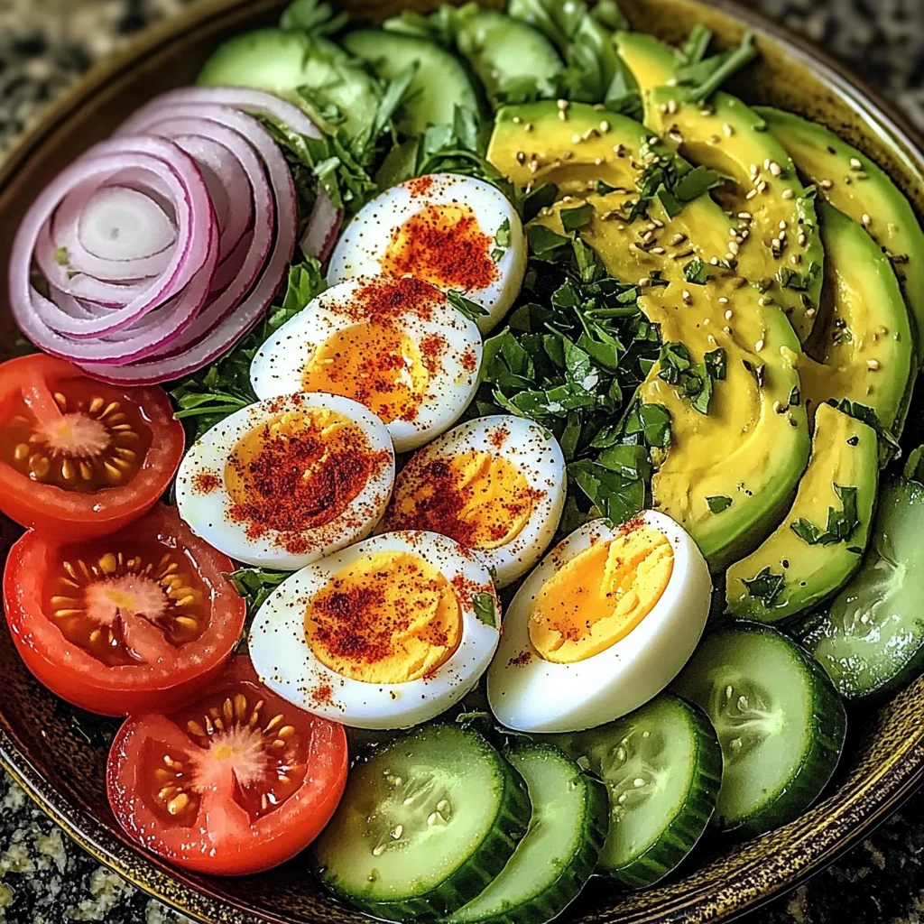 Avocado and Egg Garden Salad