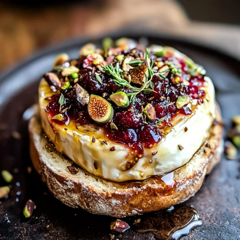Best Baked Brie with Honey, Fig and Pistachio