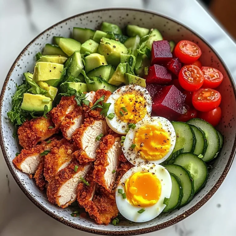 Crispy Chicken & Veggie Power Bowl with Avocado & Egg