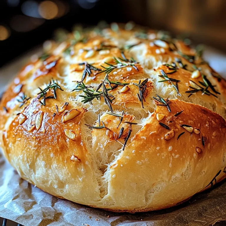 Easy Roasted Garlic Rosemary Artisan Bread – The Best Homemade Loaf