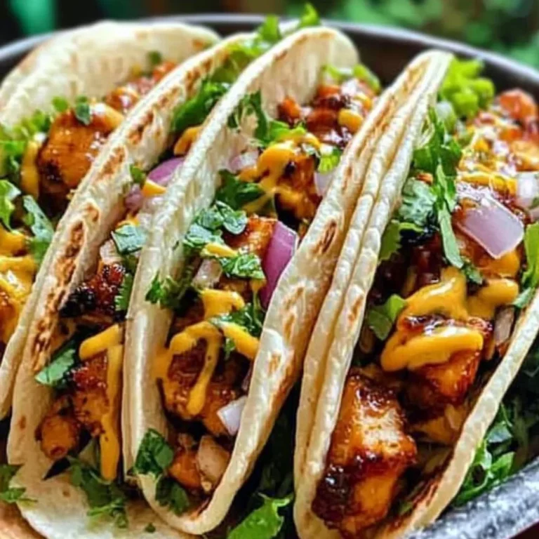 Garlic Butter Honey BBQ Chicken Tacos: Sweet, Savory & Irresistible!