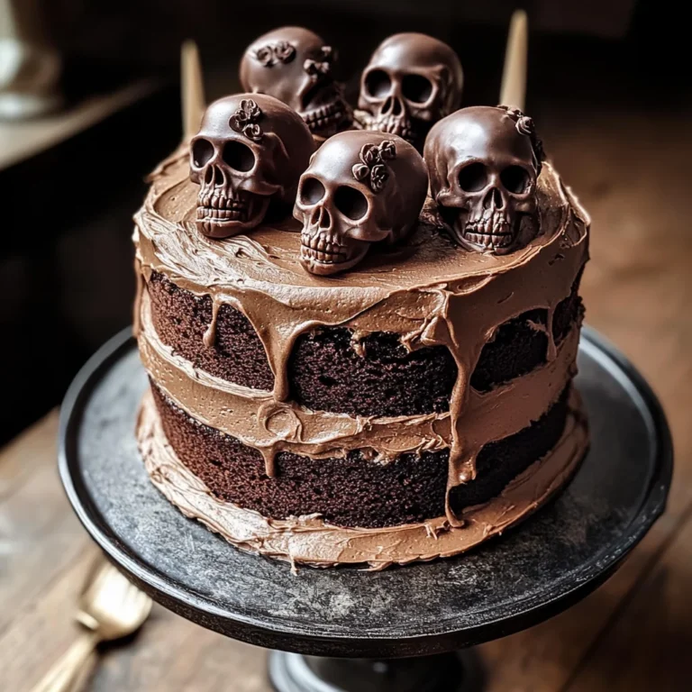 High Altitude Ginger Chocolate Skull Cake for Halloween