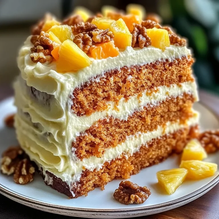 Pineapple Carrot Cream Cake : Moist & Tropical