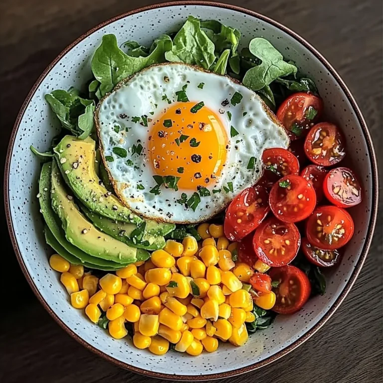 Sunny Avocado Breakfast Bowl with Corn & Cherry Tomatoes