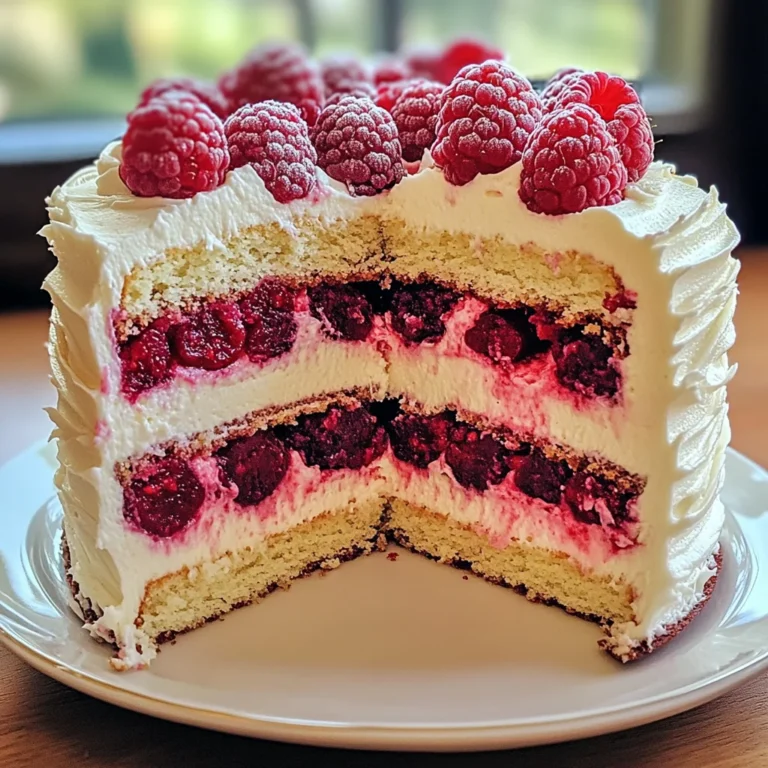 White Chocolate Raspberry Cake