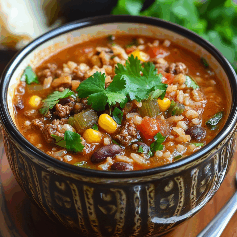 Mexican Beef and Rice Soup