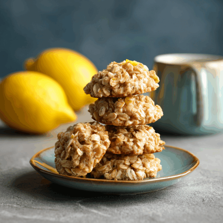 Lemon Oatmeal No-Bake Cookies