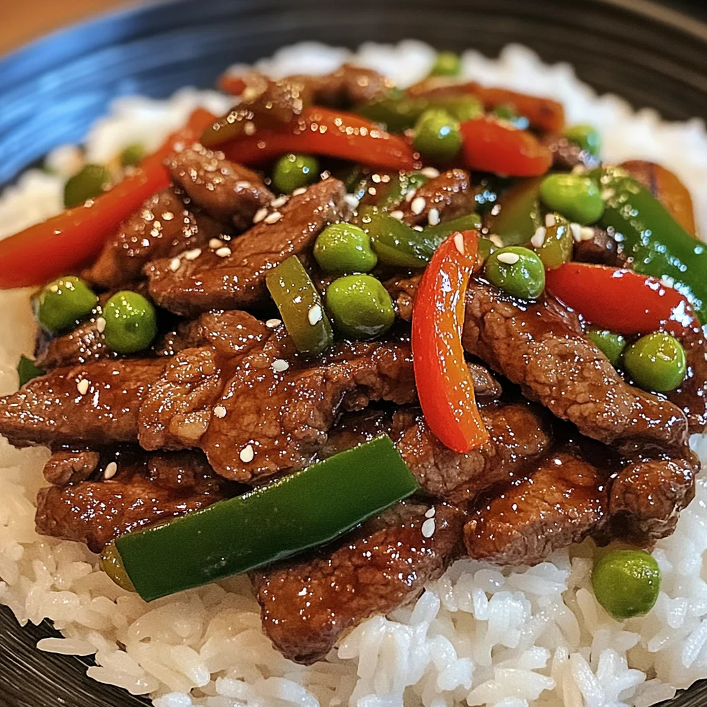 Beef & Pepper Stir-Fry with Rice
