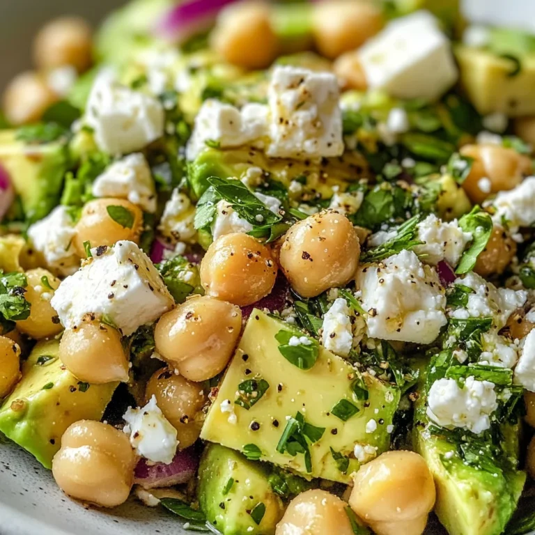 Chickpea Feta Avocado Salad