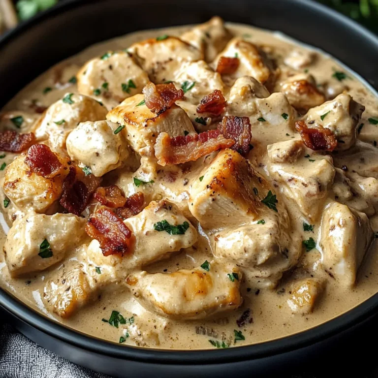 Creamy Chicken Bacon Stroganoff