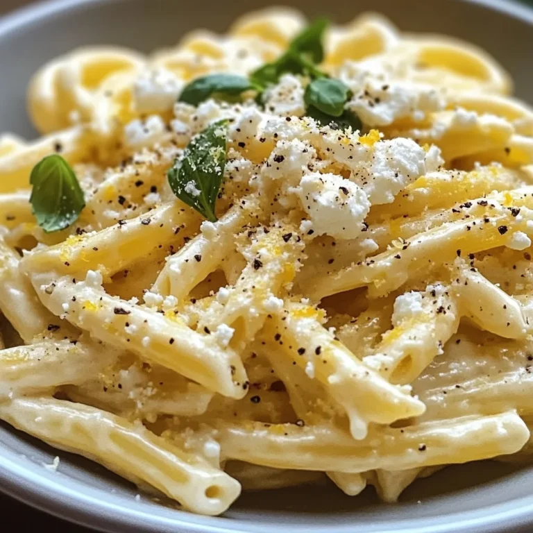 Creamy Lemon Feta Pasta Recipe