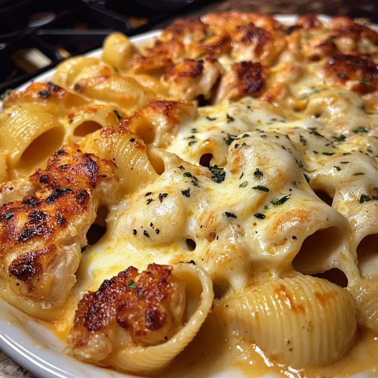 Creamy Parmesan Chicken Shells with Melted Mozzarella