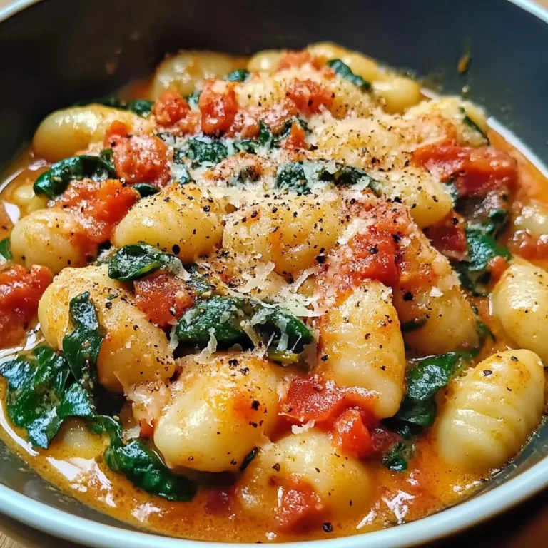 Creamy Tomato Spinach Gnocchi