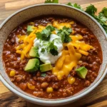 Crockpot Spicy Queso Beef Chili