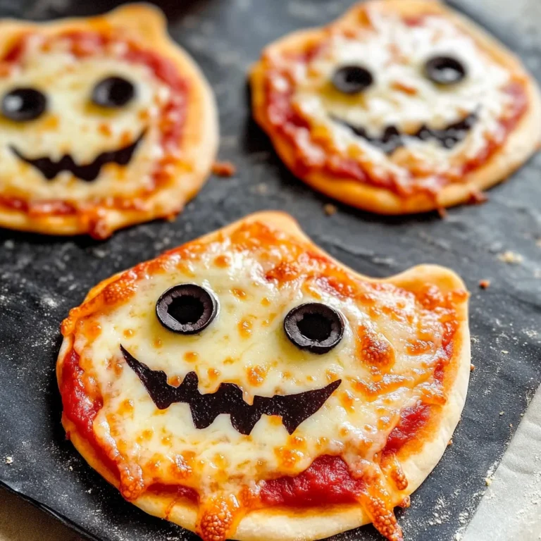 Easy Mini Halloween Pizzas