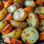 Garlic Herb Roasted Potatoes, Carrots, and Zucchini