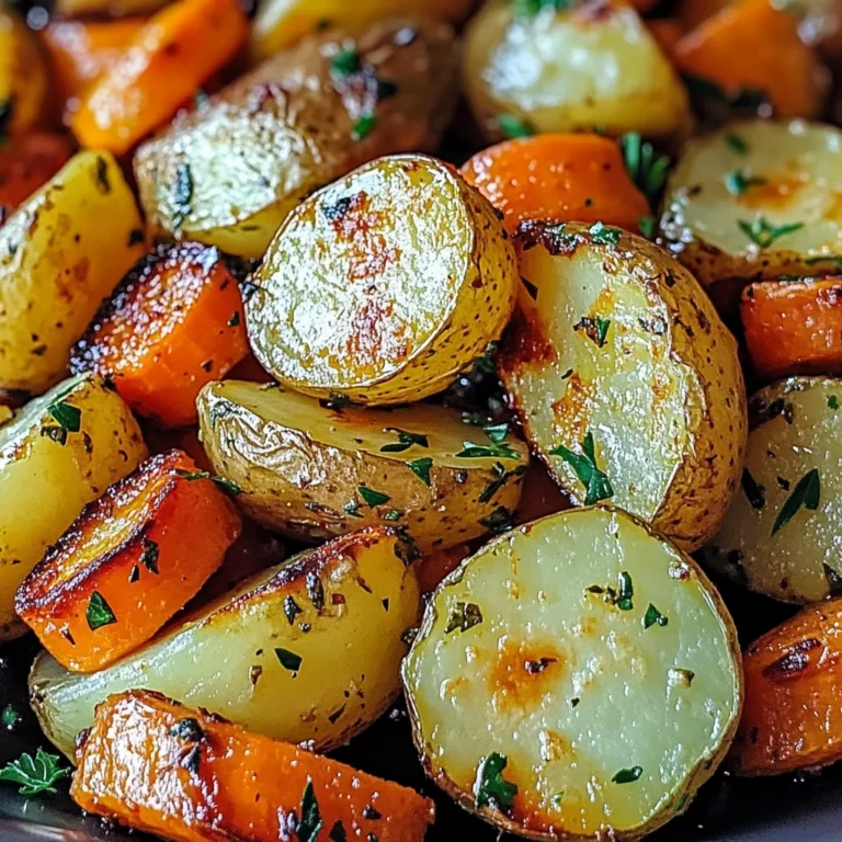 Garlic Herb Roasted Potatoes, Carrots, and Zucchini