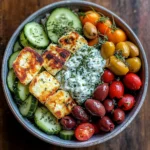 Greek Halloumi Bowls with Tzatziki