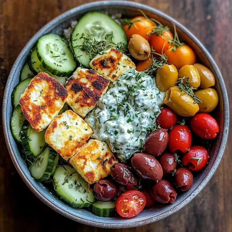Greek Halloumi Bowls with Tzatziki