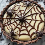 Halloween Chocolate Spiderweb Tart