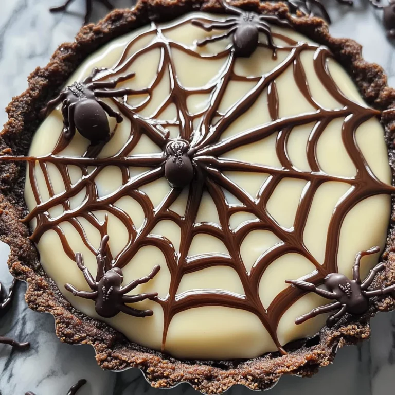 Halloween Chocolate Spiderweb Tart