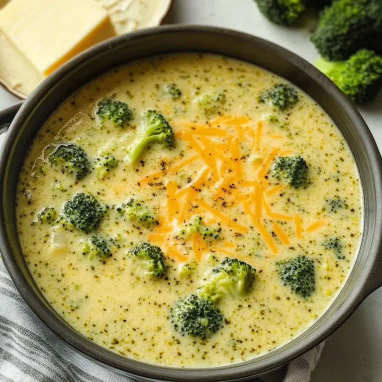 High Protein Broccoli Cheddar Soup