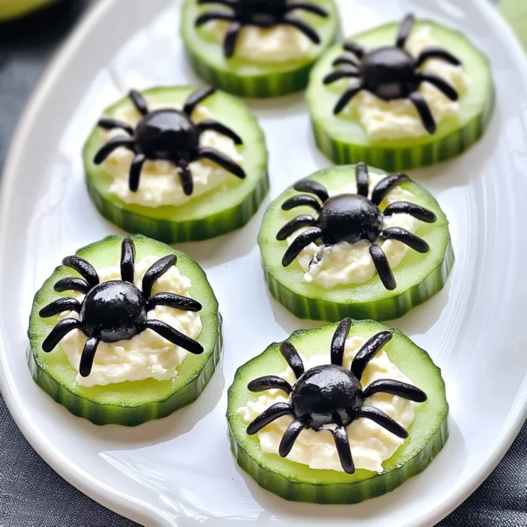 Keto Spider Cucumber Appetizer Bites