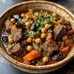 Moroccan Lamb Tagine with Prunes, Chickpeas & Spiced Vegetables