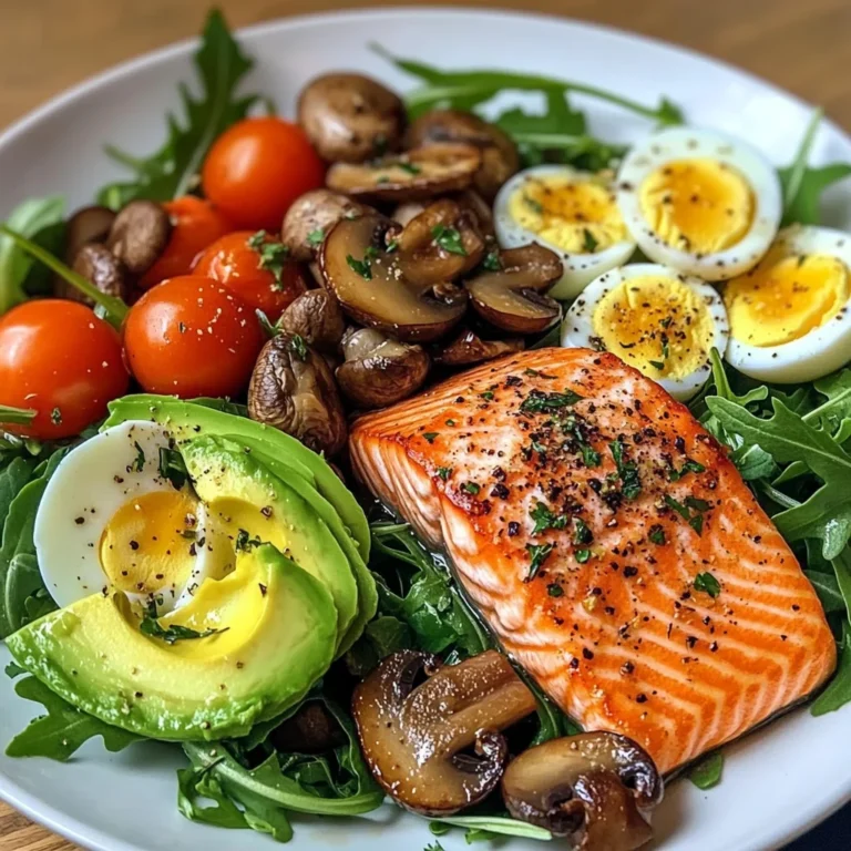 Salmon & Mushroom Power Plate