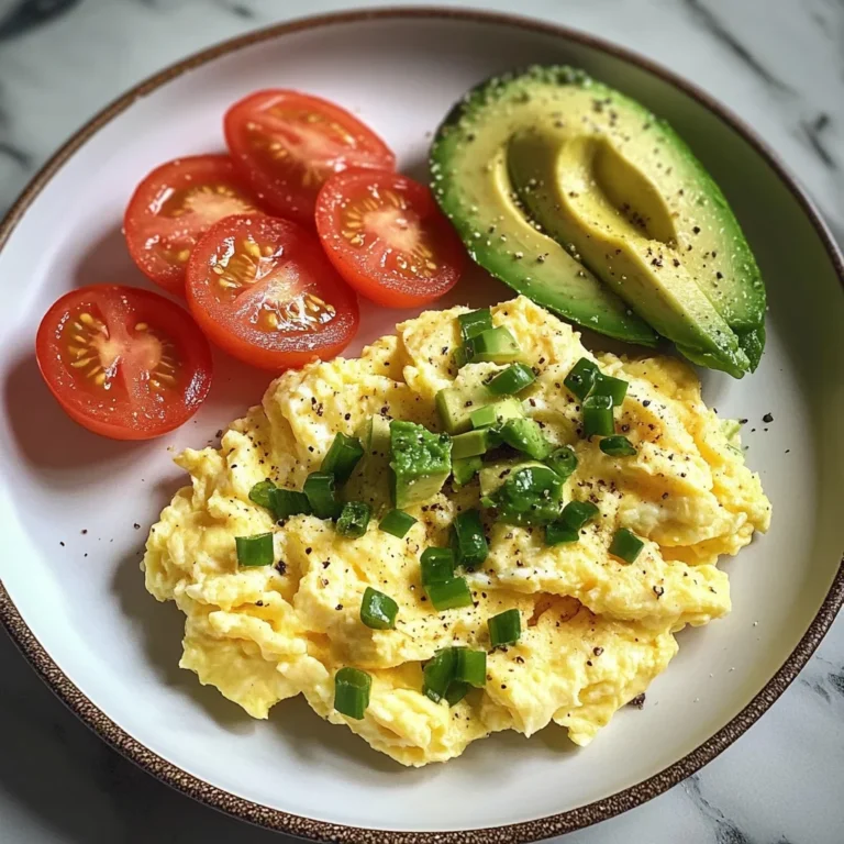 Scrambled Eggs with Avocado & Tomato