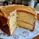Sour Cream Pound Cake with Caramel Frosting