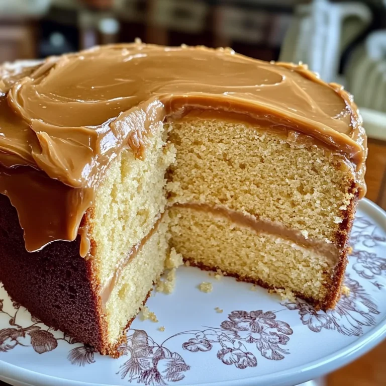 Sour Cream Pound Cake with Caramel Frosting