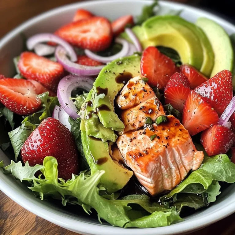 Strawberry Avocado Salmon Salad