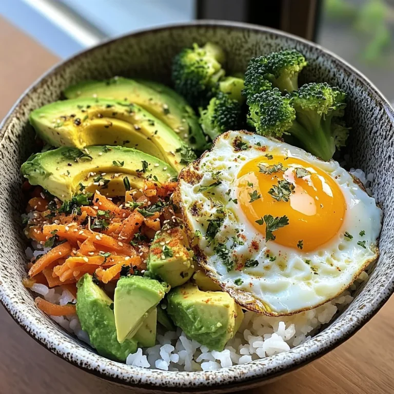 Sunny Egg & Veggie Rice Bowl with Avocado