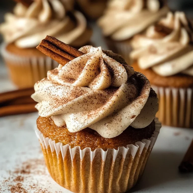 Vanilla Chai Pumpkin Latte Cupcakes with Cinnamon Brown Sugar Frosting