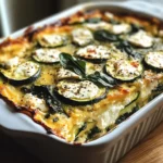 Zucchini Spinach and Feta Casserole