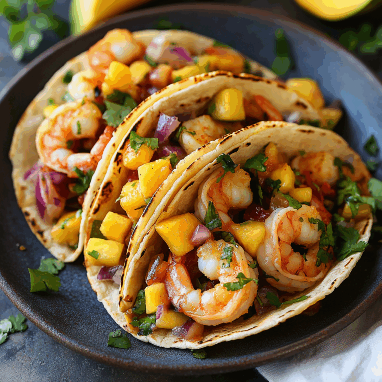 Spicy Shrimp Tacos with Mango Salsa