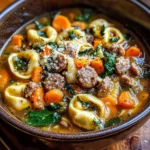 Autumn Tortellini Soup with Sausage