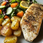 Lemon Pepper Fish with Herb Potatoes & Garden Salad