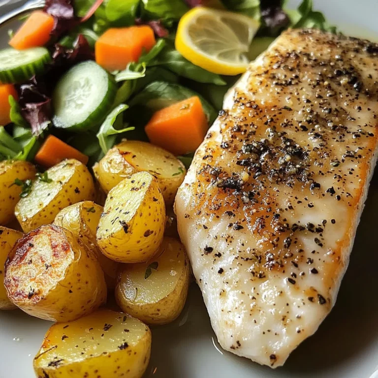 Lemon Pepper Fish with Herb Potatoes & Garden Salad