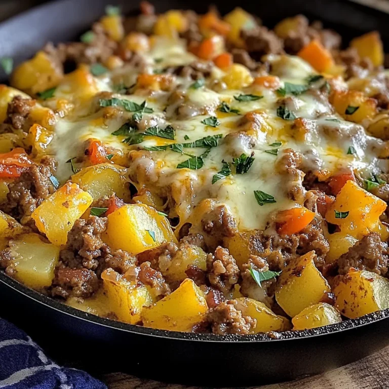 One-Pan Cheesy Meat & Potato Skillet