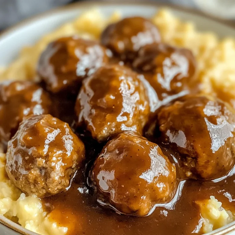 Tasty Slow Cooker Salisbury Steak Meatballs Recipe